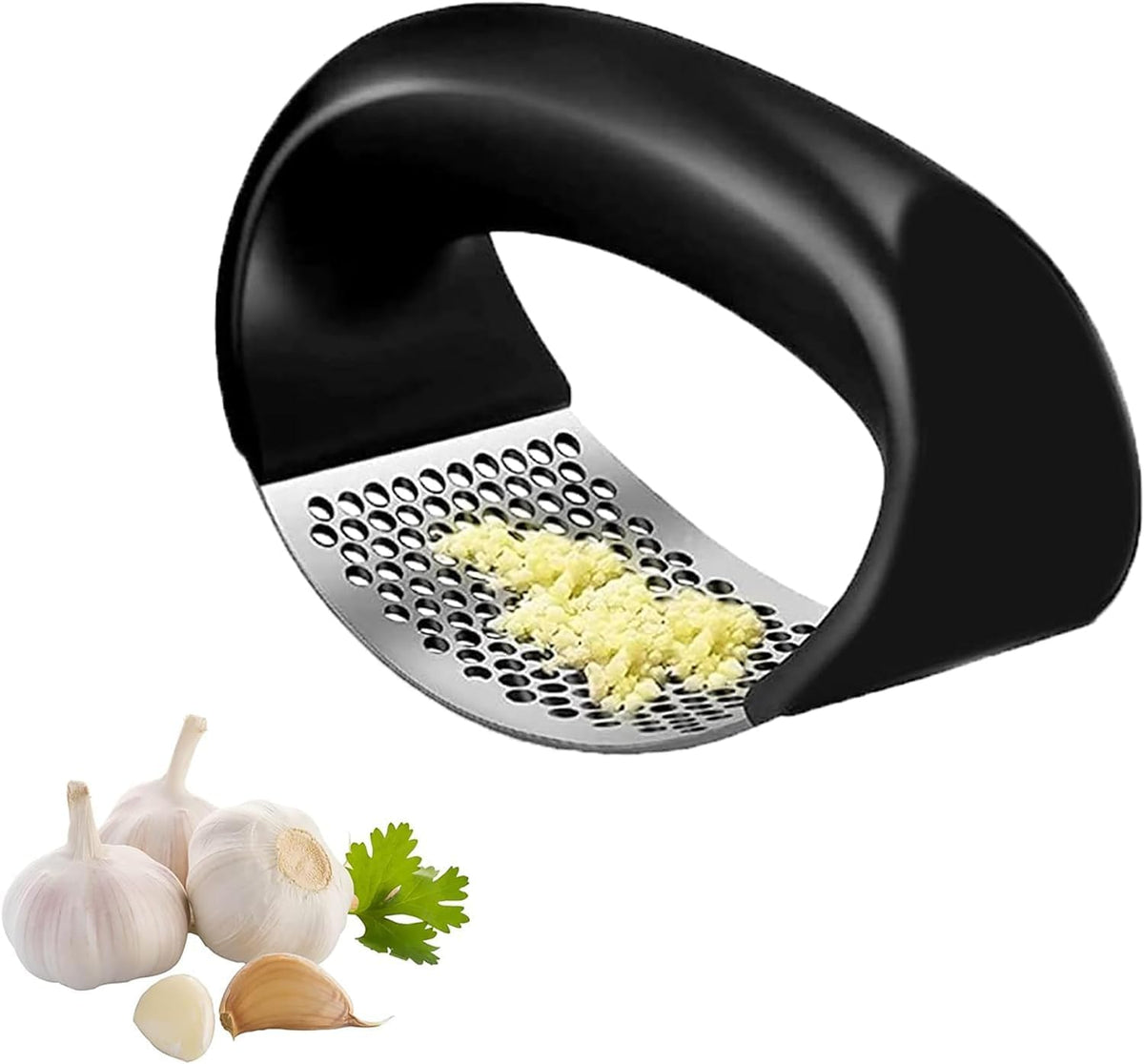 Manual Garlic Press Crusher Squeezer Tool Stainless Steel Masher Kitchen Tools