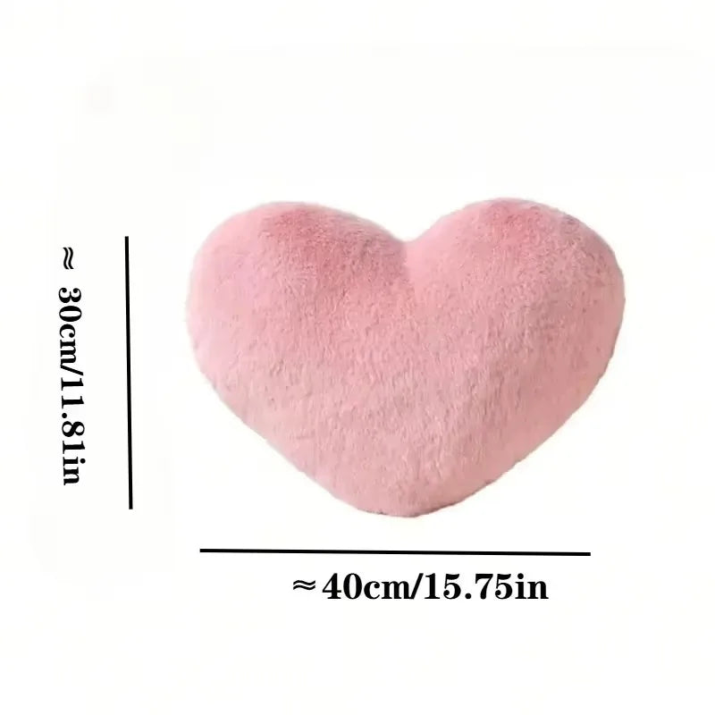 Pink Heart Pillow 30X40Cm Decorative Cushion for Living Room Bedroom Sofa Chair Cozy Accent and Reading Nook Comfort