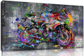 Banksy Motorcycles Wall-Art - Graffiti Canvas Art Wall Decor - Large Wall Decor for Living Room Ready to Hang Size 59" X 29"