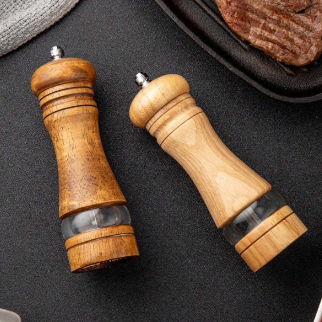 Wooden Pepper Grinder Manual Grinder Mill Solid Ceramic Grinding Kitchen Tools