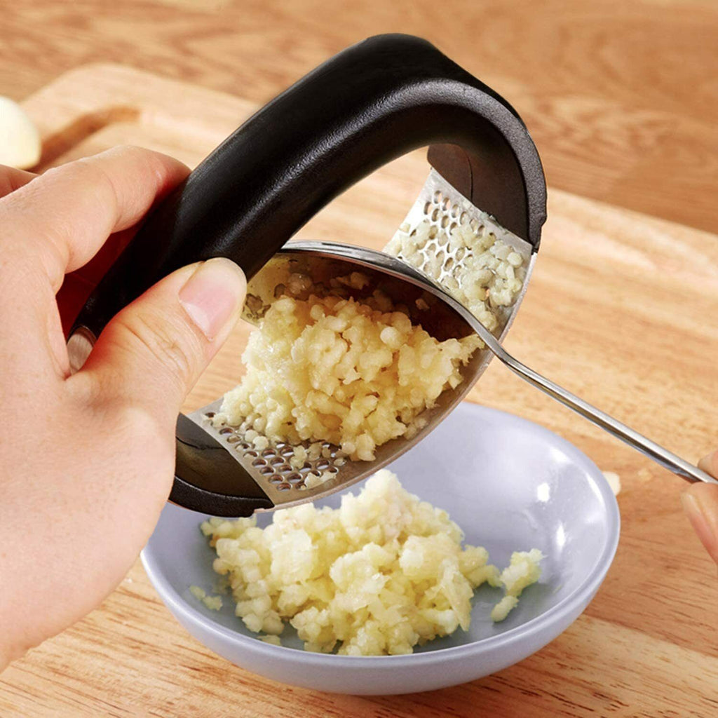 Manual Garlic Press Crusher Squeezer Tool Stainless Steel Masher Kitchen Tools
