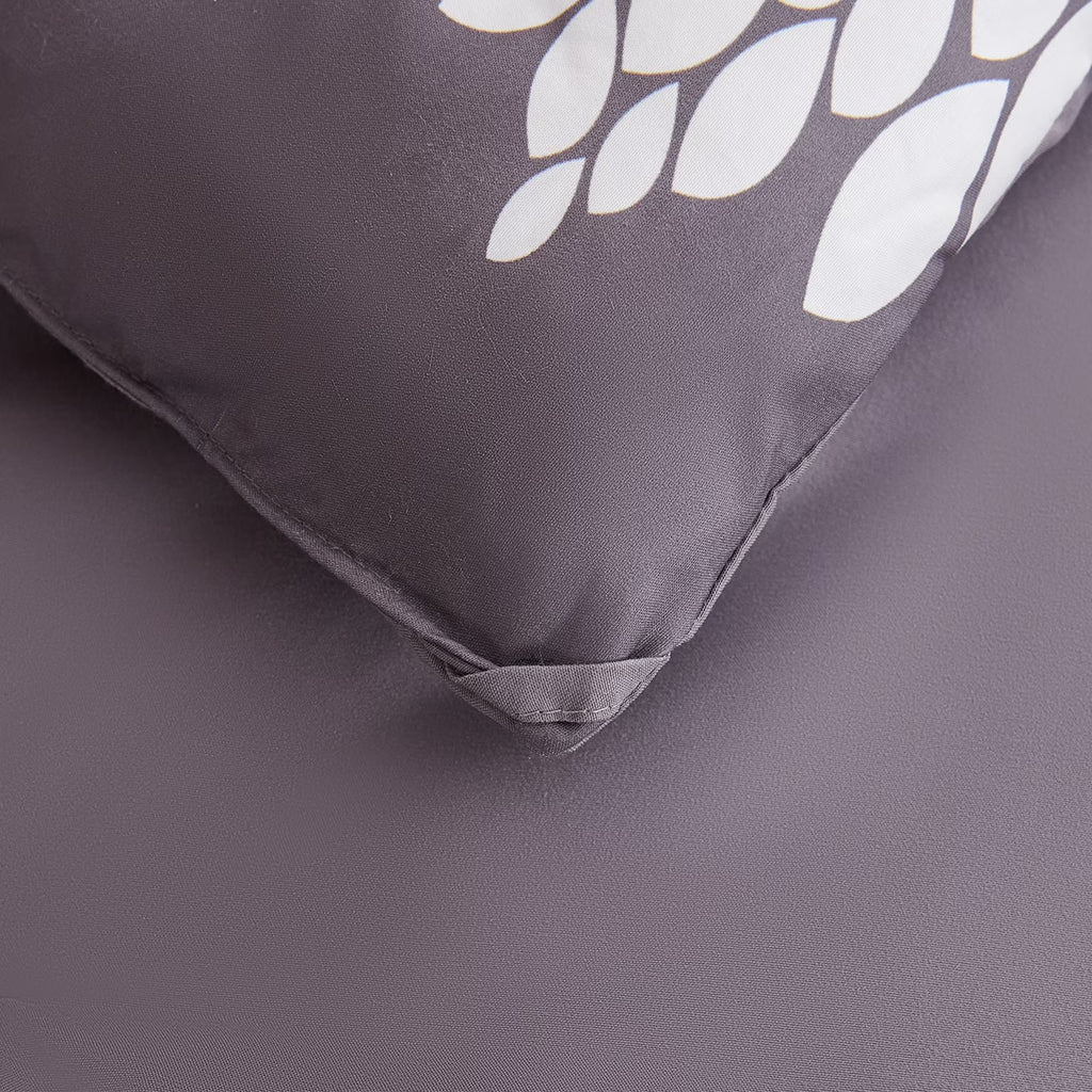 8-Piece Pink and Grey Queen Comforter Set - Reversible Floral Bed in a Bag with Sheets, Pillowcases, Shams, and Decorative Pillow Cover for Teen Girls and Women