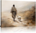 Jesus Wall Art Boho Jesus and Lamb Canvas Wall Art Scripture Wall Art Religious Wall Decor Christian Canvas Wall Art Prints Home Decor for Bathroom Living Room Kitchen Bedroom 24X16Inch
