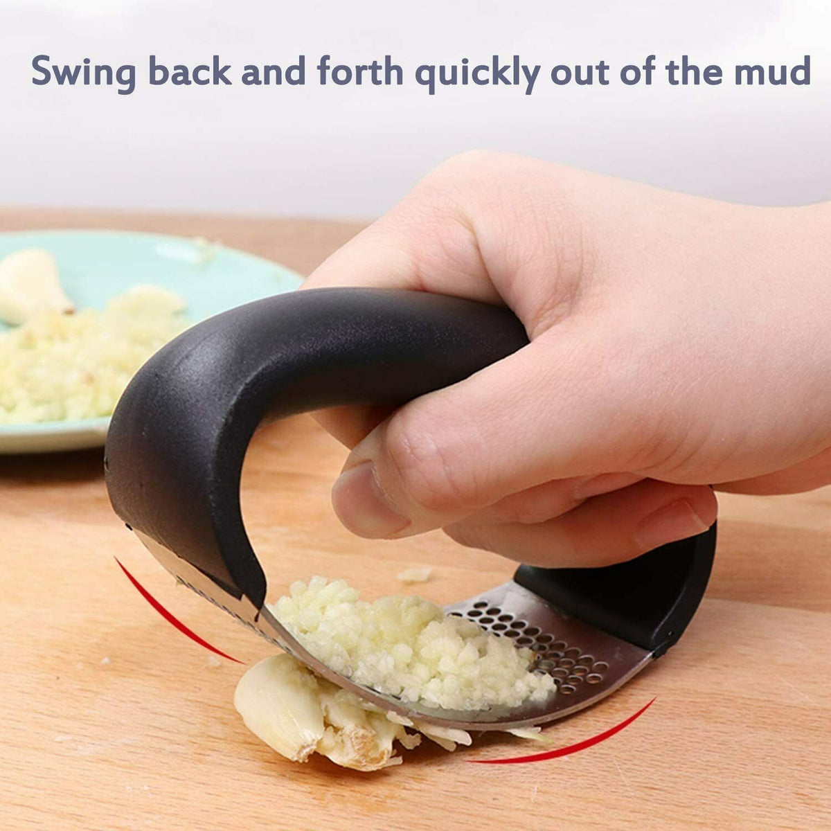 Manual Garlic Press Crusher Squeezer Tool Stainless Steel Masher Kitchen Tools
