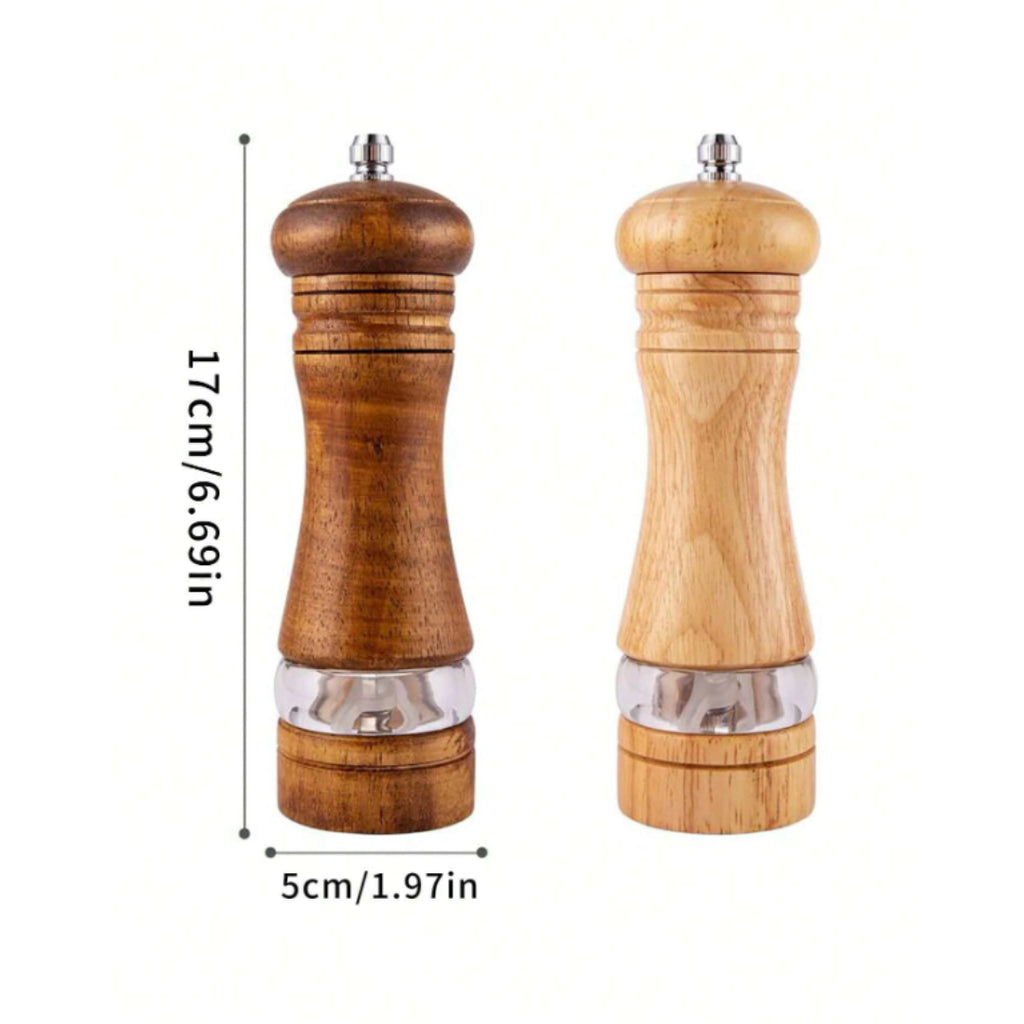 Wooden Pepper Grinder Manual Grinder Mill Solid Ceramic Grinding Kitchen Tools