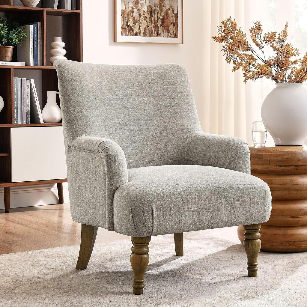 Ellington Living Room Accent Armchair in Linen