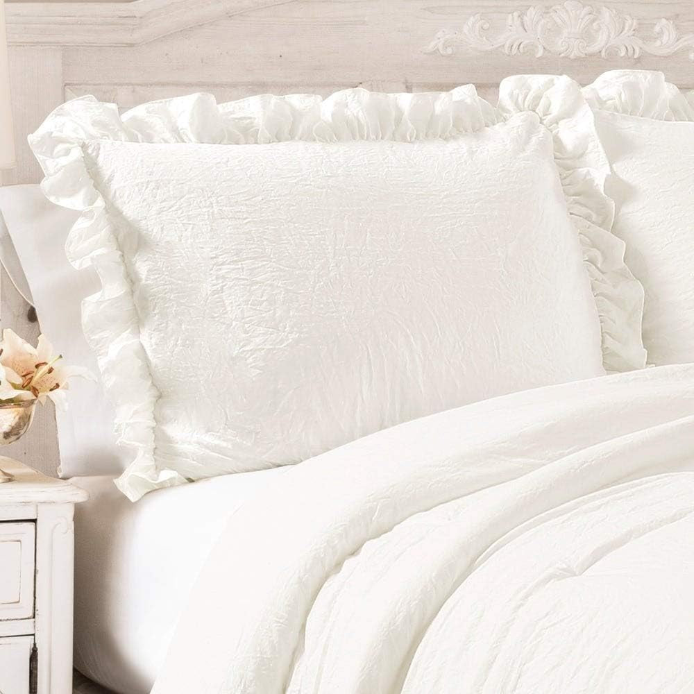 Reyna Ruffle Comforter Set - 3 Piece Cozy Ruffled Bedding Set - Timeless Elegance and Comfort for Bedroom - King, Blush