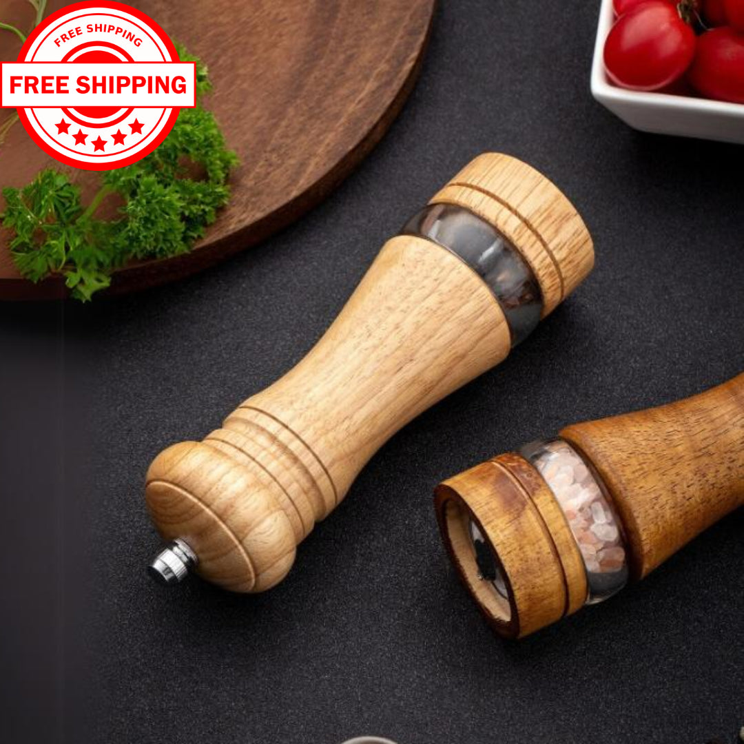 Wooden Pepper Grinder Manual Grinder Mill Solid Ceramic Grinding Kitchen Tools