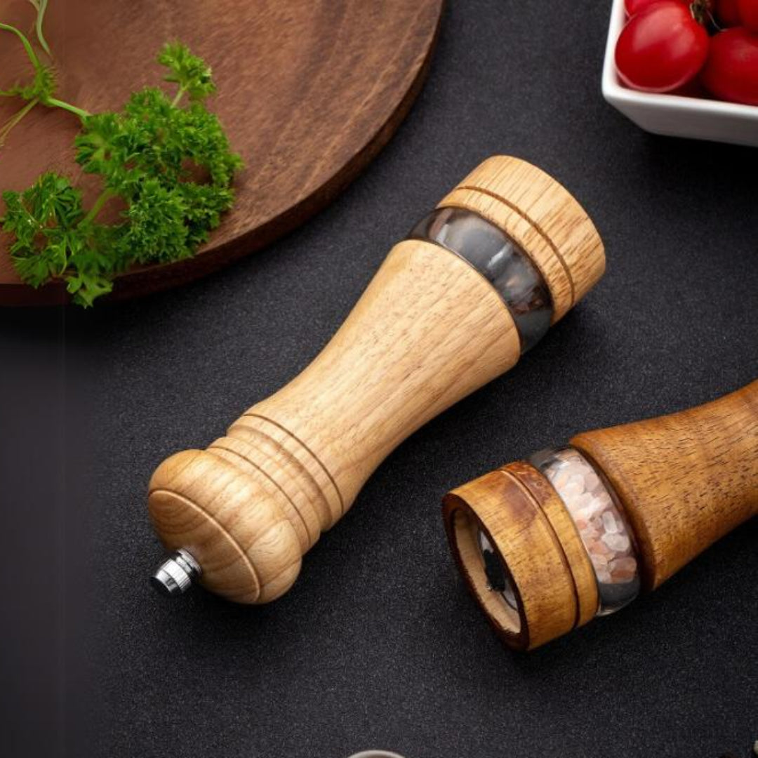 Wooden Pepper Grinder Manual Grinder Mill Solid Ceramic Grinding Kitchen Tools
