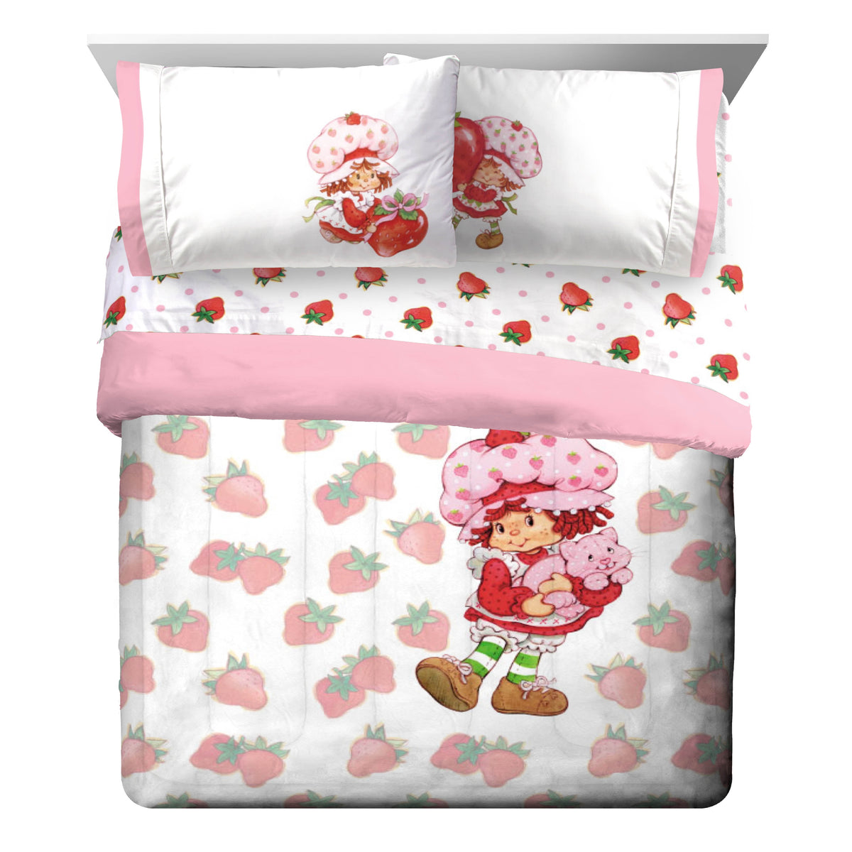Berry Berry 7 Piece Full Size Kids Bed Set with Shams