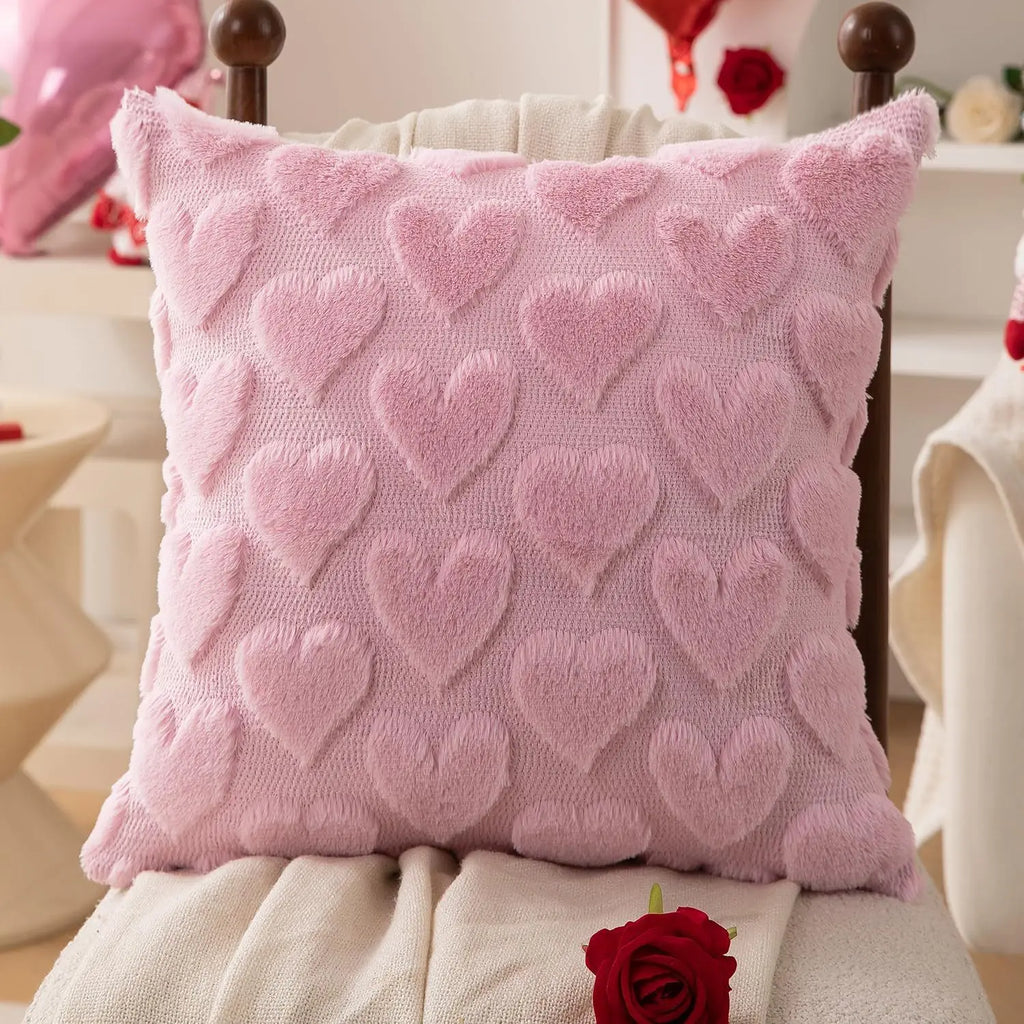 Pink Heart Pillow 30X40Cm Decorative Cushion for Living Room Bedroom Sofa Chair Cozy Accent and Reading Nook Comfort