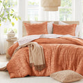 Comforter for King Size Bed, Geometric Diamond Tufted Boho Comforter Set, All Season Lightweight Bedding Set, Matching Sham, King/Cal King Terracotta 3 Piece