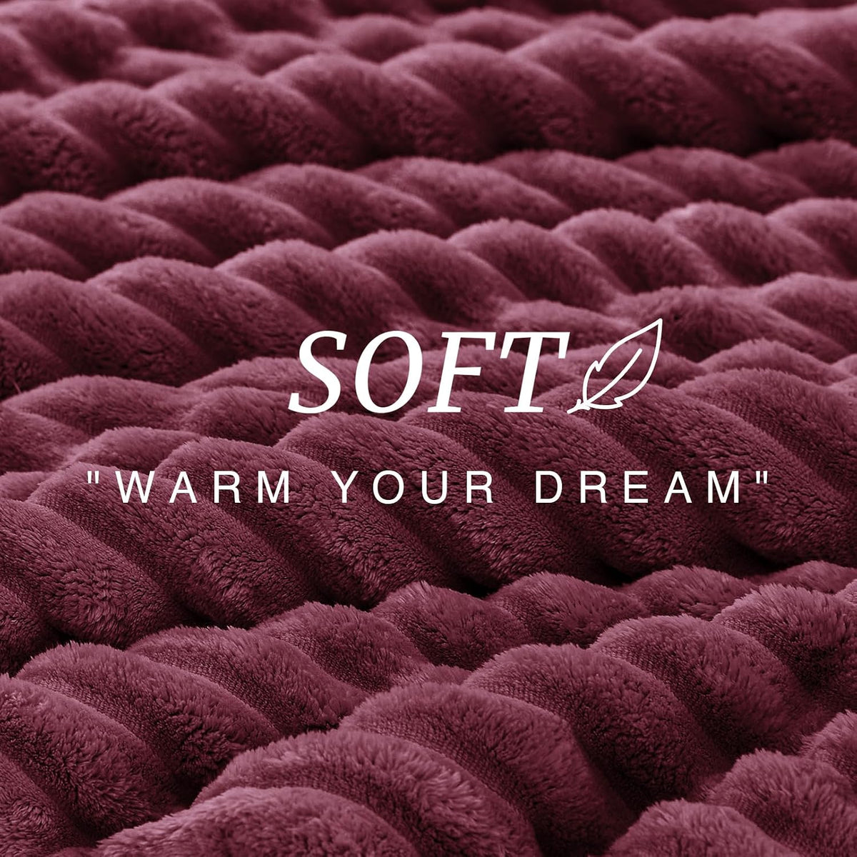 Fluffy Comforter Set Twin Size - Super Soft Faux Fur Stripe Jacquard Comforter 2 Pieces, Burgundy Fleece Bedding Set,Winter Warm Bed Set,1 Comforter with 1 Pillowcase