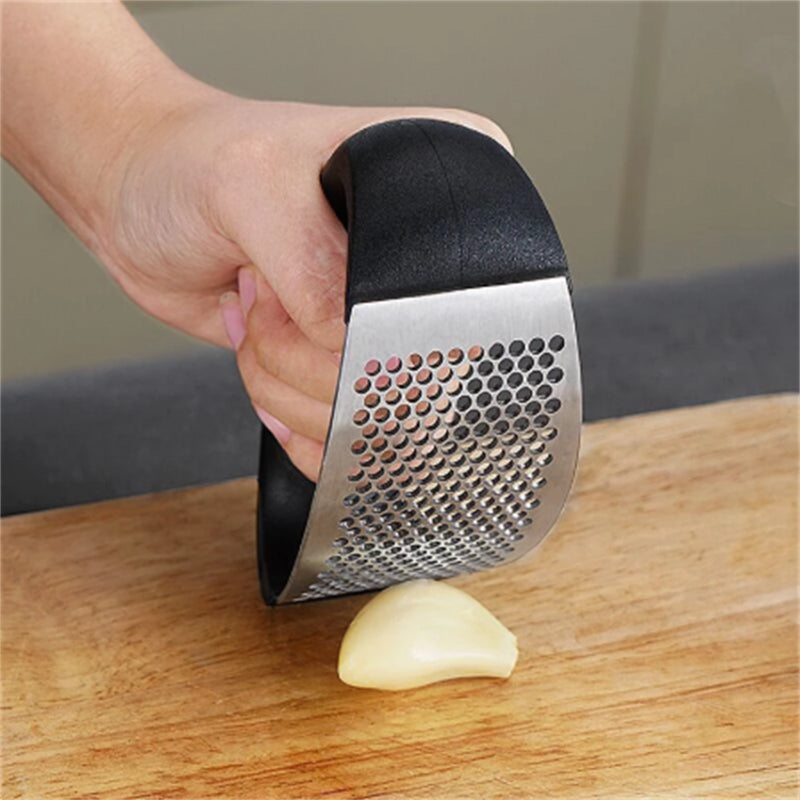 Manual Garlic Press Crusher Squeezer Tool Stainless Steel Masher Kitchen Tools