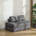 Folding Sofa Bed, Convertible Sofa Bed for 2 Person, Free Install Comforty Sleeper Sofa with Pillow, Compact and Versatile Sofa Couch for Guest Room, Portable Floor Lounge for Living Room, Dark Grey